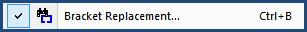 Illustration SI Editor's Toolbar Bracket Replacement button