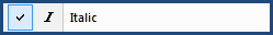 Illustration SI Editor's Toolbar Italic button