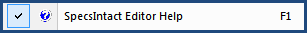 SI Editor's Toolbar Help button