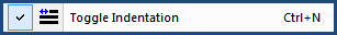 Illustration SI Editor's Toolbar Toggle Indentation button