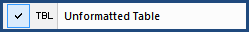 SI Editor's Tagsbar Unformatted Table button