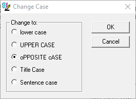 SI Editor's Format Menu - Change Case