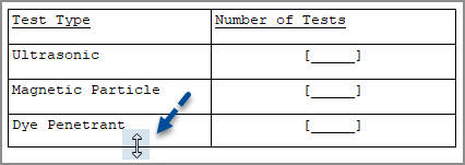 SI Editor's Formatted Table - Adjust Row With Mouse Illustration SI Editor's Formatted Table - Adjust Row With Mouse