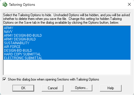 Illustration SI Editor's View Menu - Tailoring