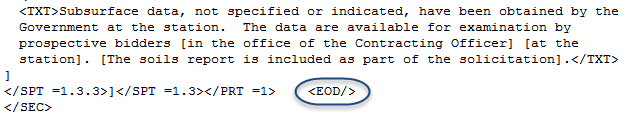 Example of End of DocumentTag With Tags Visible Illustration of End of Document Tag With Tags Visible