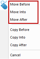 Illustration SI Editor Navigator's Right-Click Move Commands