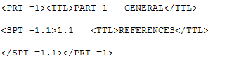 Example of Subpart Tags using Numeric Format Illustration of Subpart Tags using Numeric Format
