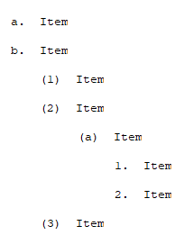 Example of an Ordered List Group with tags hidden