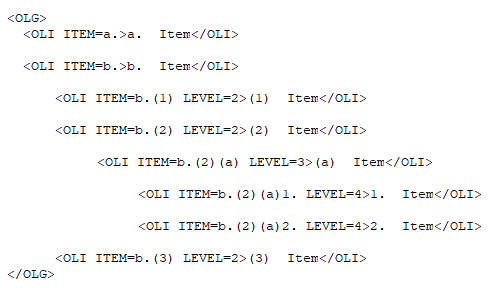Example of an Ordered List Group with tags visible