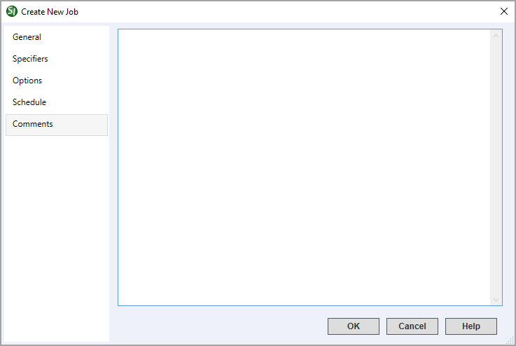 SI Explorer's File Menu - New Job: Comments Illustration SI Explorer's File Menu - New Job: Comments