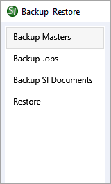 SI Explorer's File Menu - Backup and Restore Illustration SI Explorer's File Menu - Backup and Restore