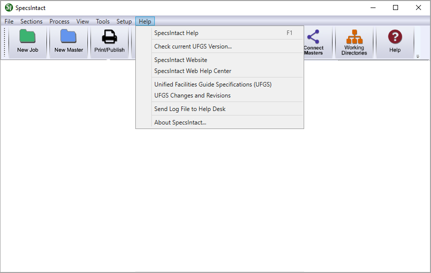 SI Explorer's Help Menu Illustration SI Explorer's Help Menu