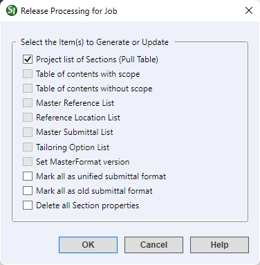 I Explorer's Process Menu - Release Processing for Jobs Illustration SI Explorer's Process Menu - Release Processing for Jobs