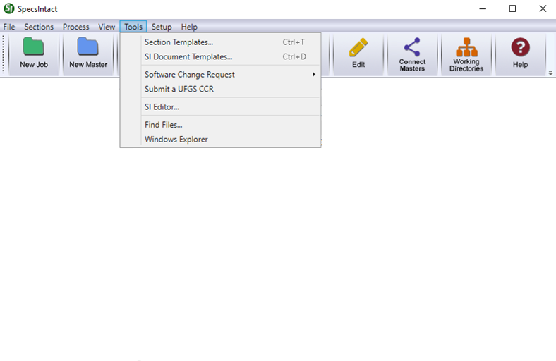 Illustration SI Explorer's Tools Menu