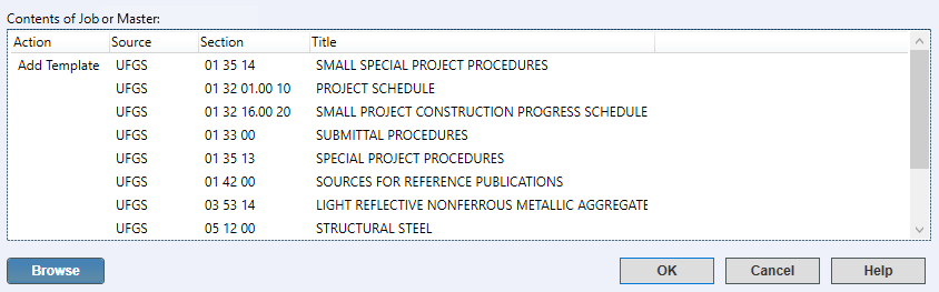 SI Explorer's File Menu - Add Sections: Job Tab - Contents Illustration SI Explorer's File Menu - Add Sections: Job Tab - Contents